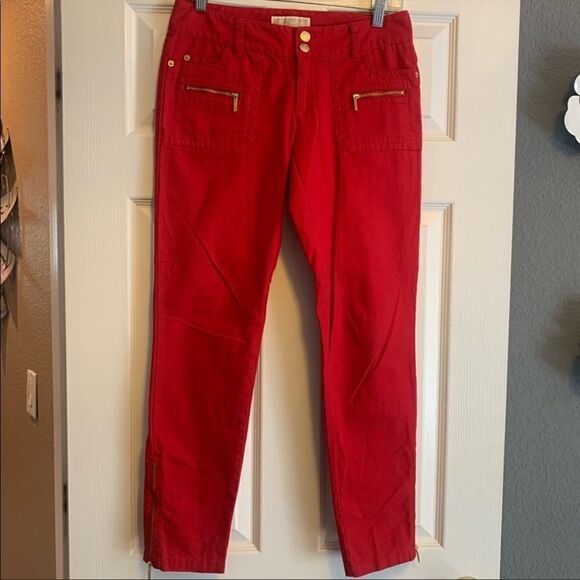 Michael Kors Rocker Zip Embellished Pocket Skinny Jeans - Picture 9 of 13